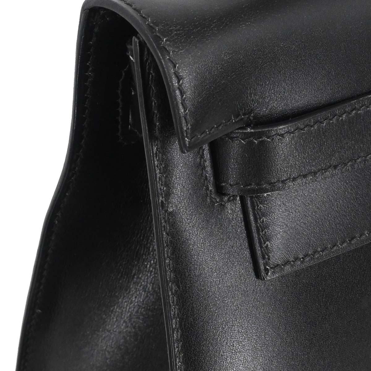 Hermes Black Box Calf Kelly 32 Sellier 2way Shoulder Handbag