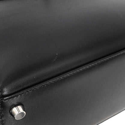Hermes Black Box Calf Kelly 32 Sellier 2way Shoulder Handbag