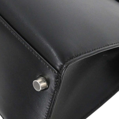 Hermes Black Box Calf Kelly 32 Sellier 2way Shoulder Handbag
