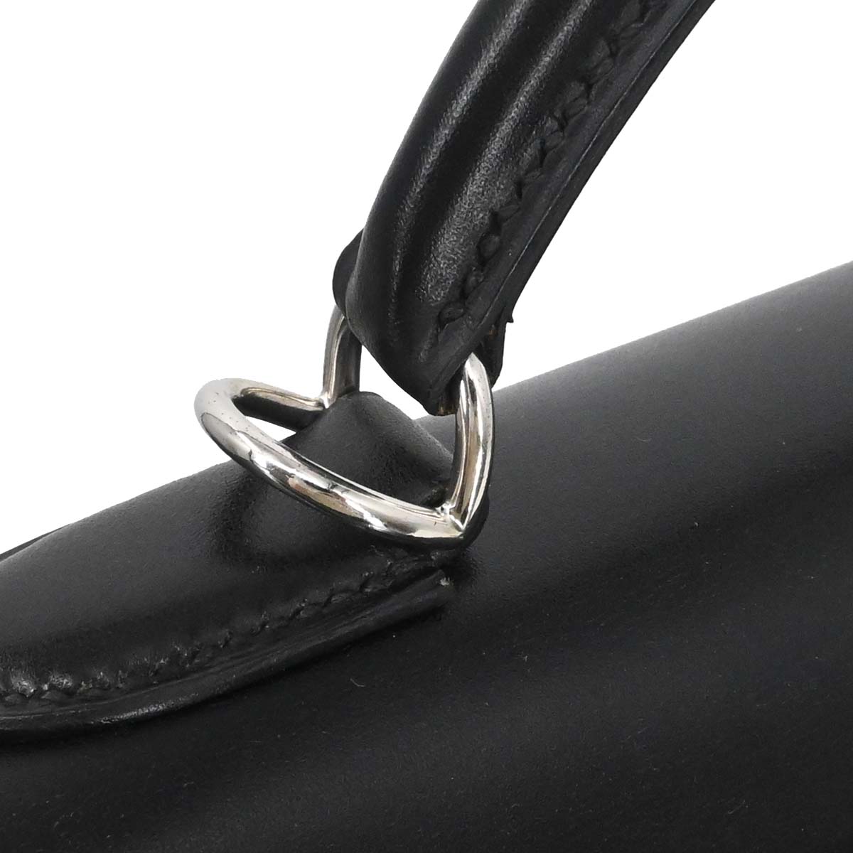 Hermes Black Box Calf Kelly 32 Sellier 2way Shoulder Handbag