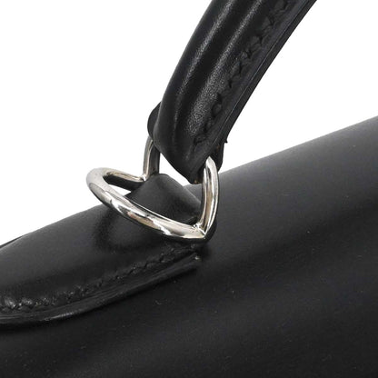 Hermes Black Box Calf Kelly 32 Sellier 2way Shoulder Handbag