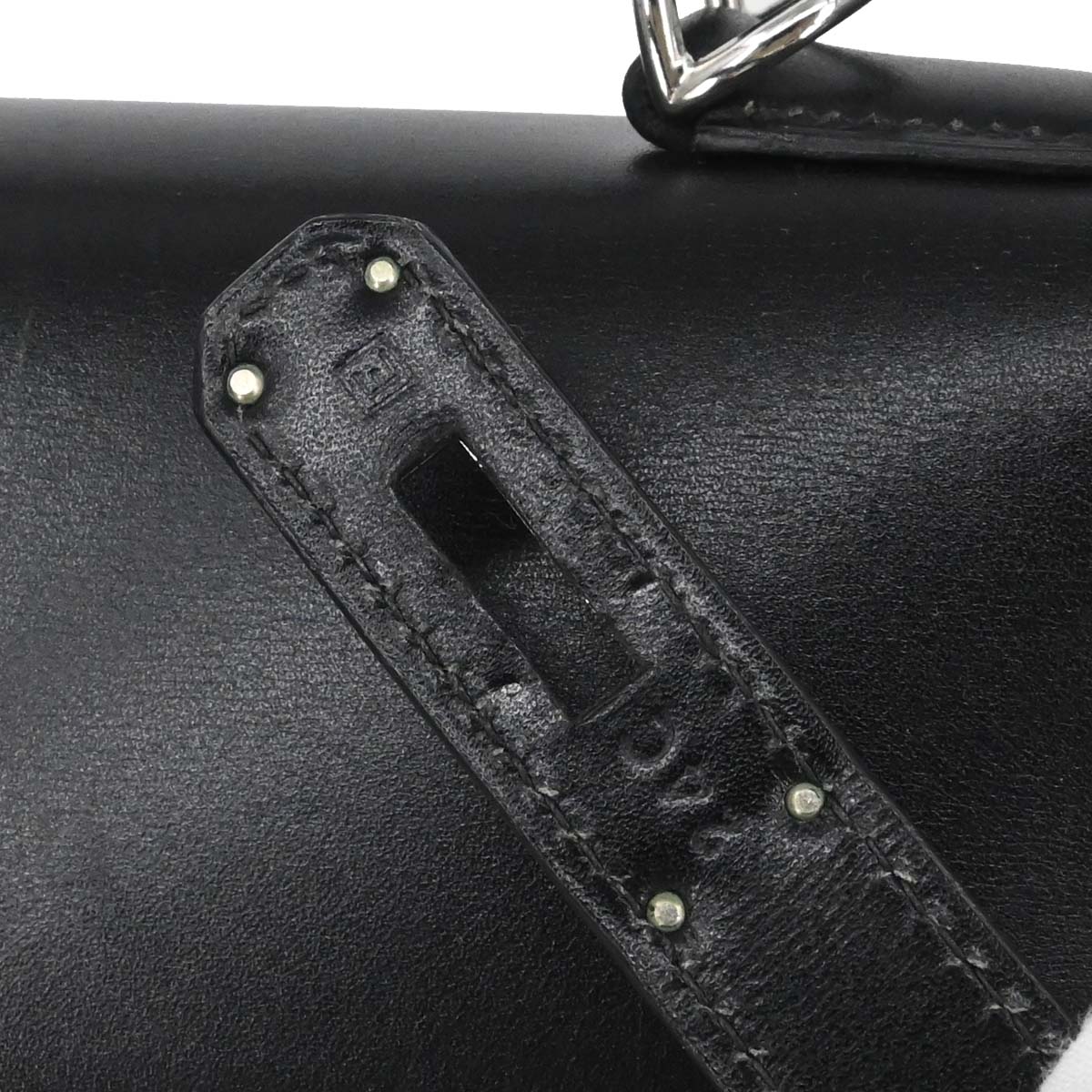 Hermes Black Box Calf Kelly 32 Sellier 2way Shoulder Handbag