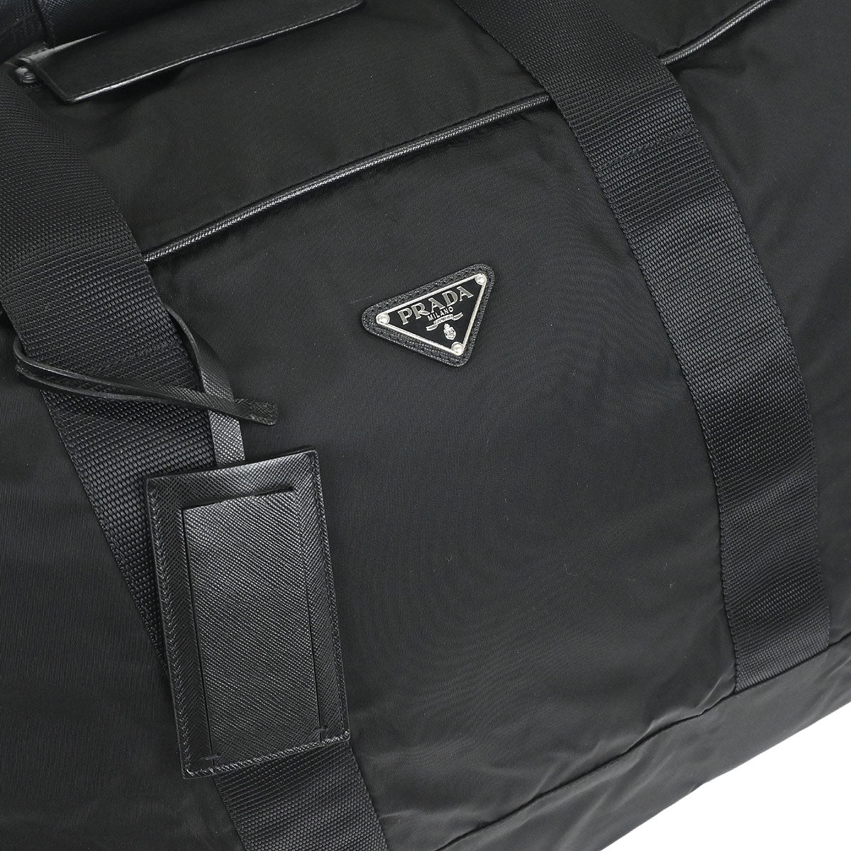 Prada Black Nylon 2way Duffle Shoulder Handbag