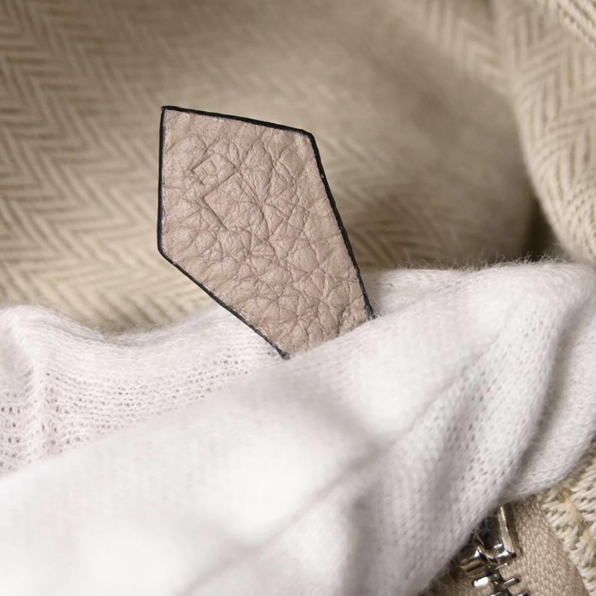 Hermes Gris Tourterelle Taurillon Clemence Massai PM Shoulder Bag