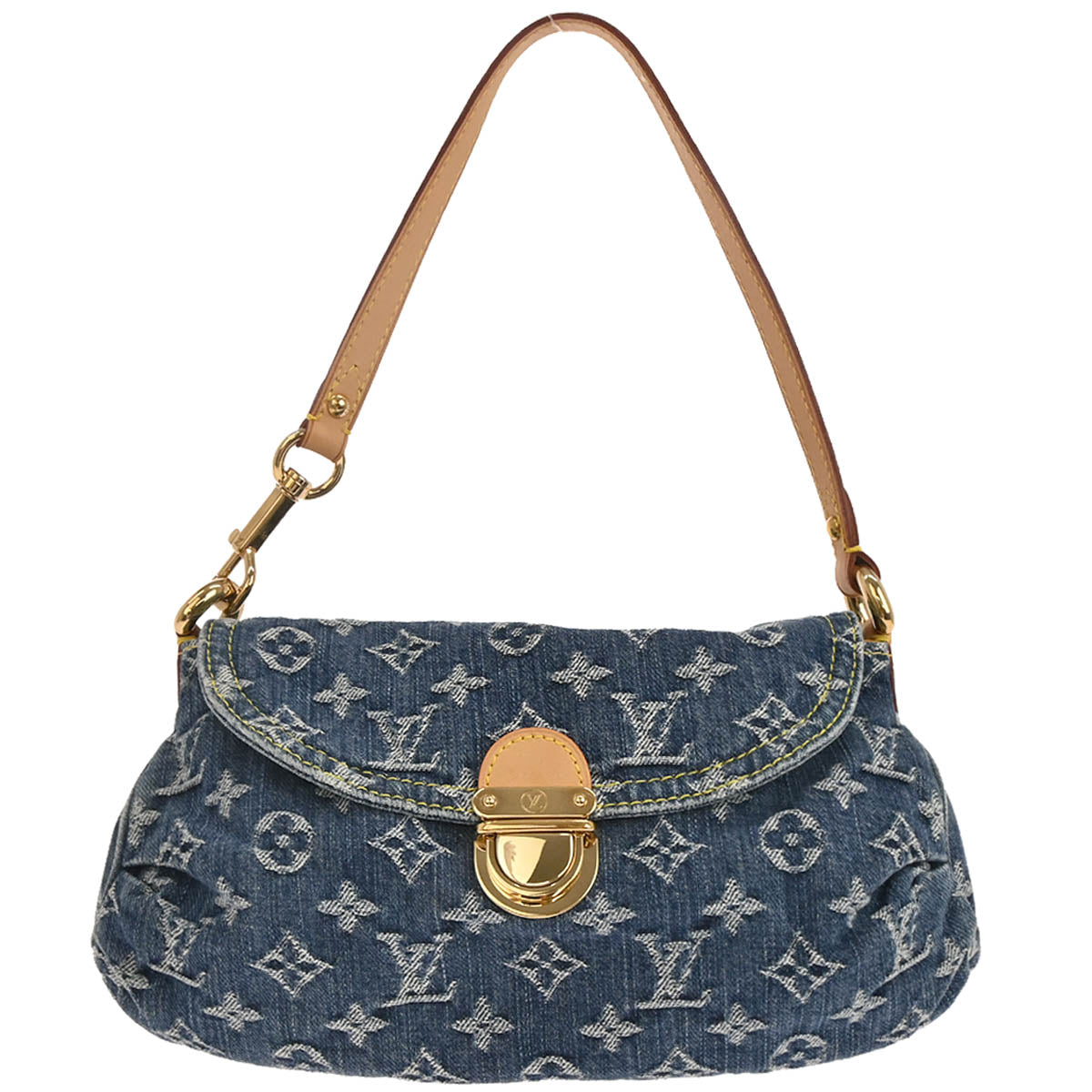 Louis Vuitton Blue Monogram Denim Mini Pleaty Handbag M95050
