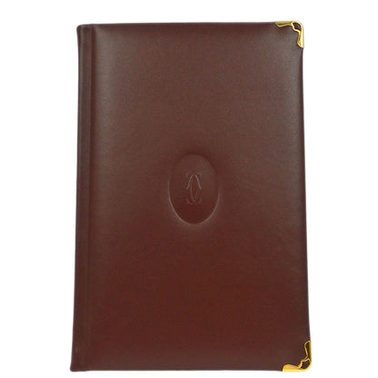 Cartier Bordeaux Leather Address Book Small Good