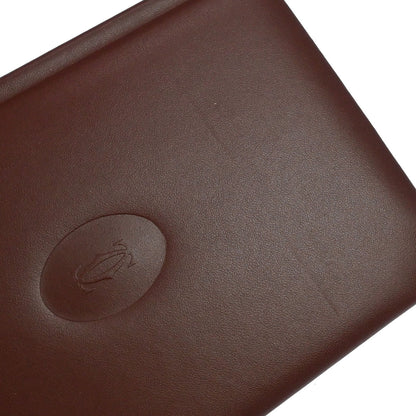Cartier Bordeaux Leather Address Book Small Good
