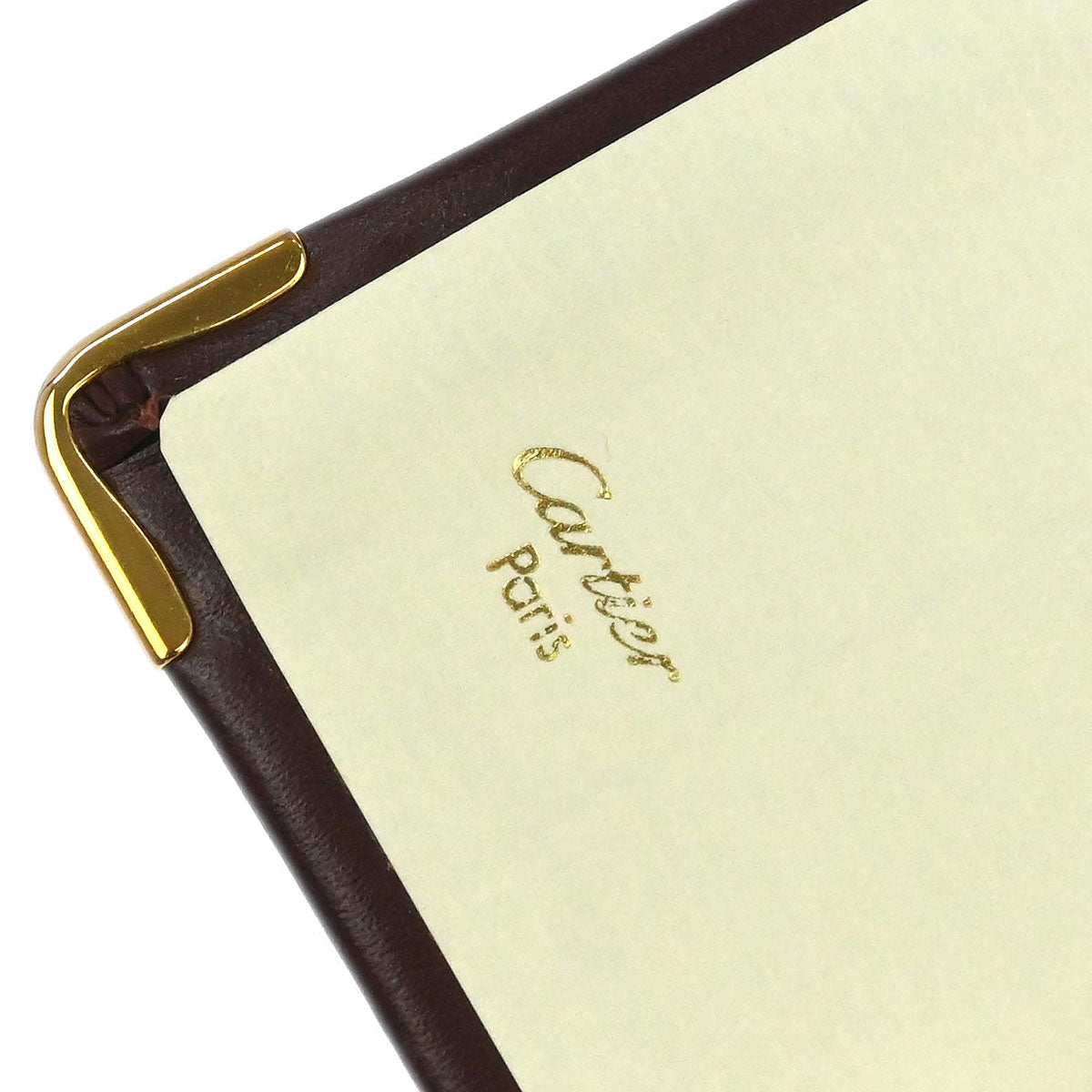 Cartier Bordeaux Leather Address Book Small Good