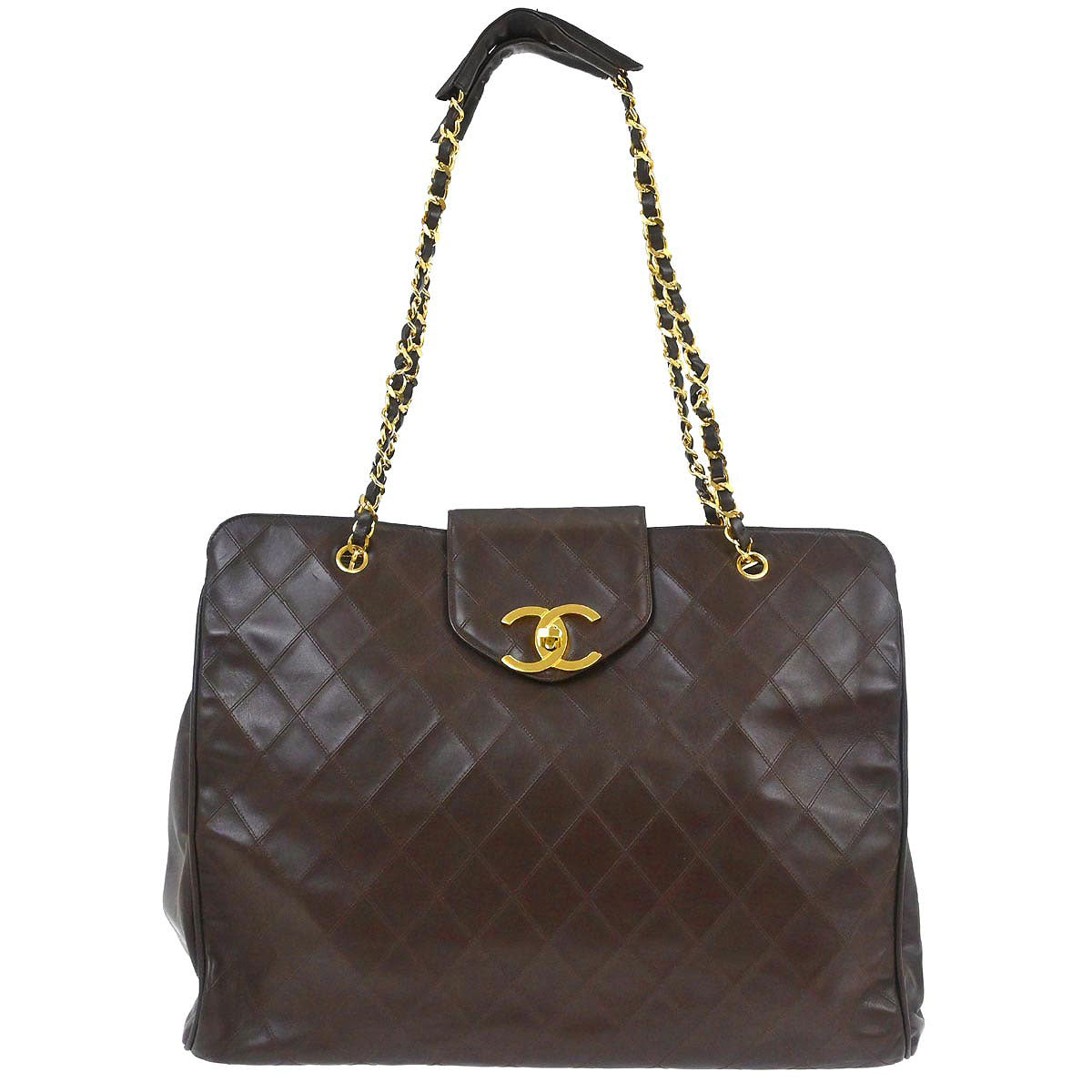 Chanel Brown Lambskin Bicolore Supermodel Shoulder Bag
