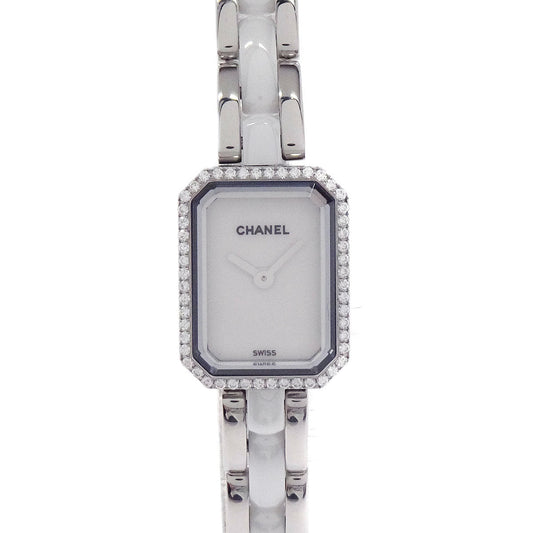 Chanel Premiere H2132 Quartz Watch Ceramic SS Diamond