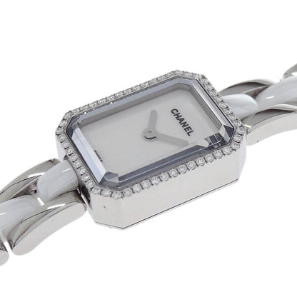 Chanel Premiere H2132 Quartz Watch Ceramic SS Diamond