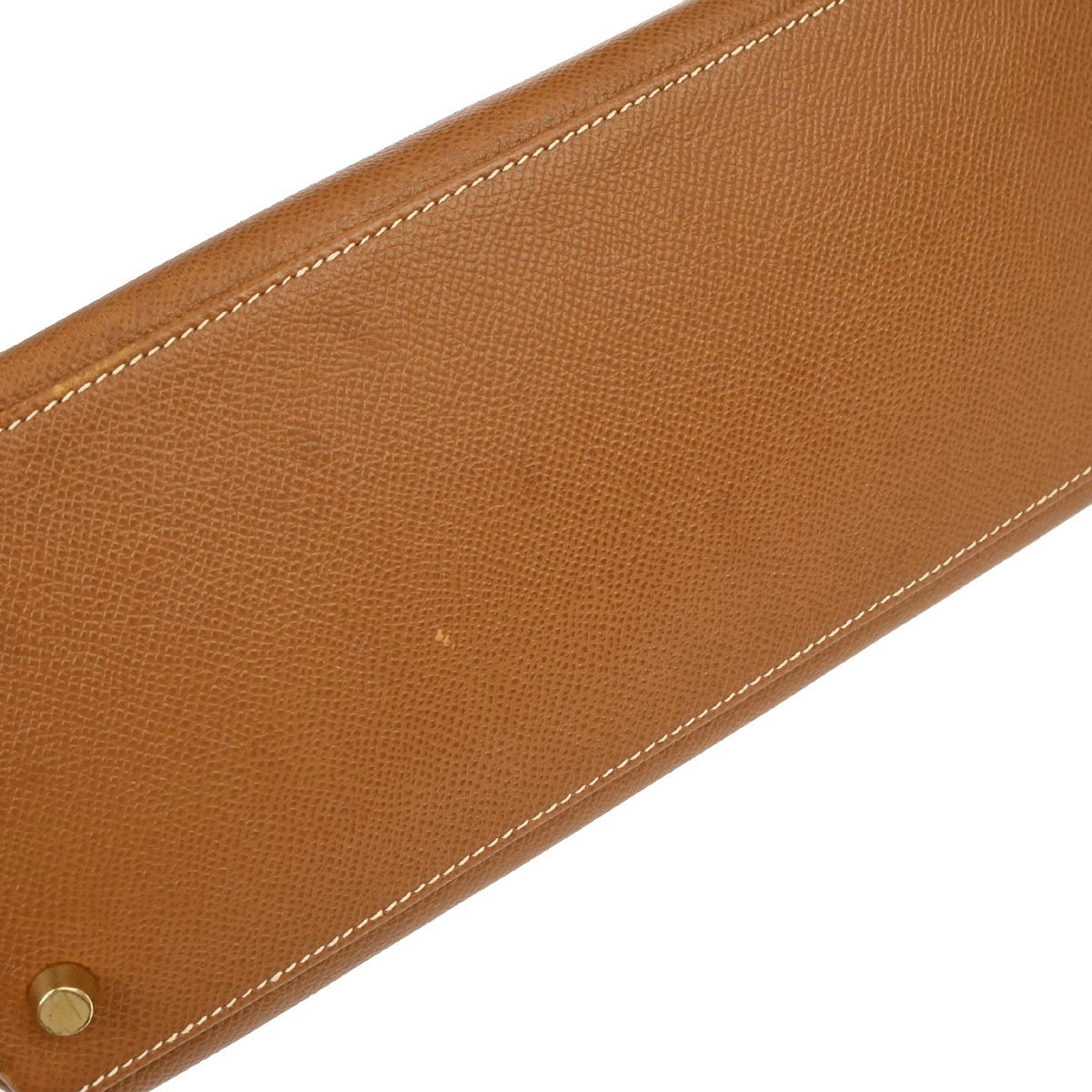 Hermes Gold Courchevel Kelly 28 Retourne 2way Shoulder Handbag