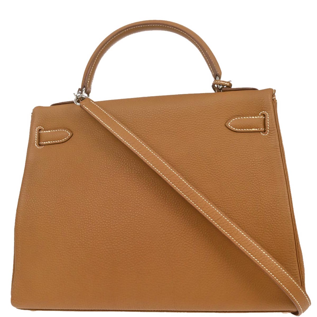 Hermes Gold Togo Kelly 32 Retourne 2way Shoulder Handbag