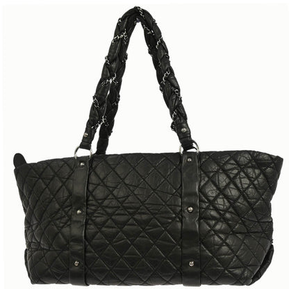 Chanel 2005-2006 Black Calfskin Lady Braid Tote Handbag