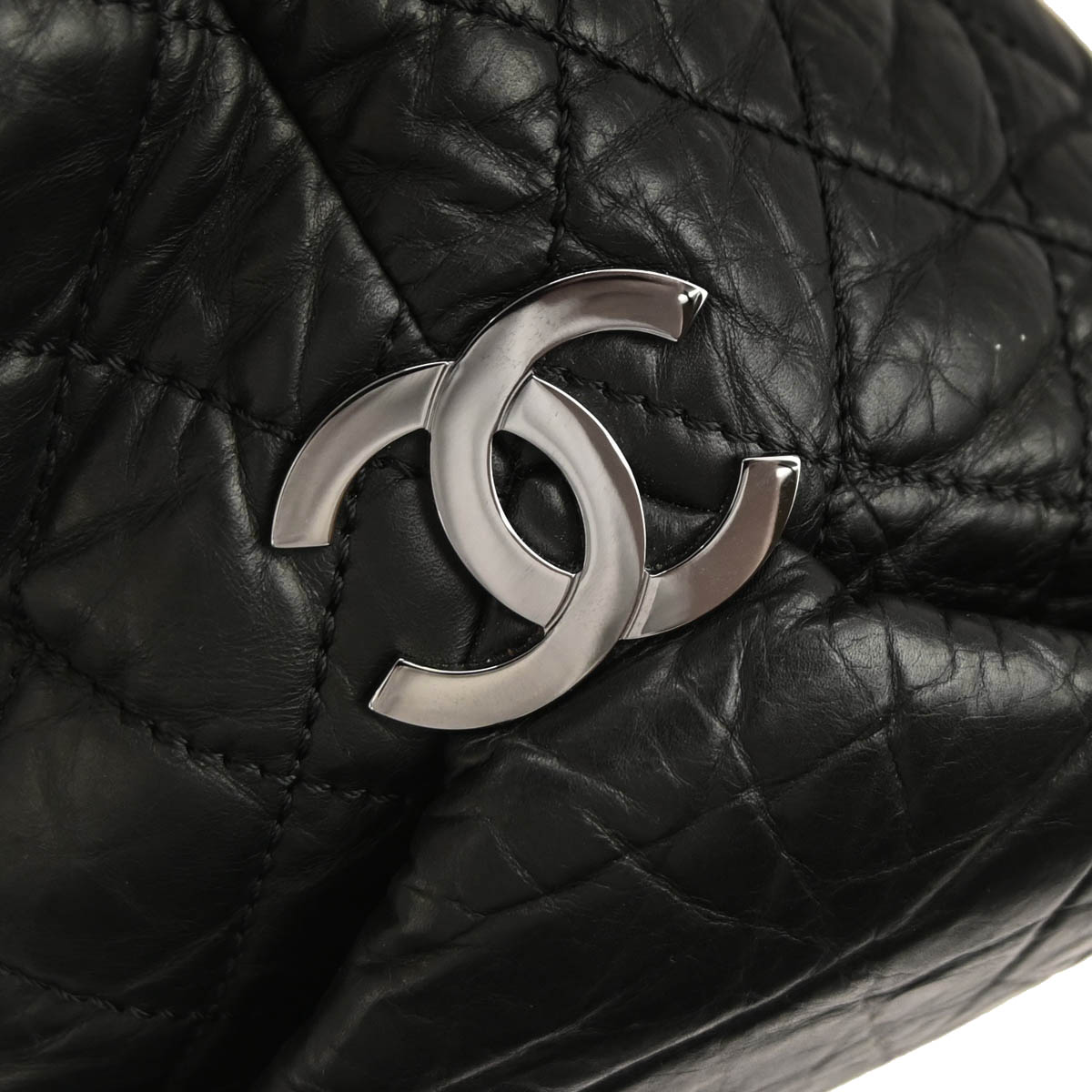 Chanel 2005-2006 Black Calfskin Lady Braid Tote Handbag