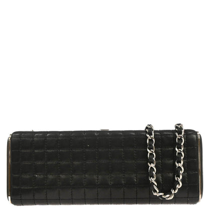 Chanel 2005-2006 Black Lambskin Choco Bar Shoulder Bag