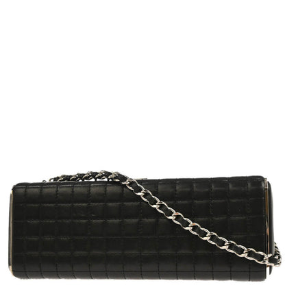 Chanel 2005-2006 Black Lambskin Choco Bar Shoulder Bag