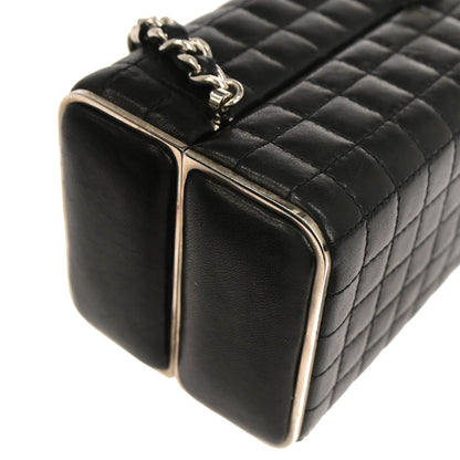 Chanel 2005-2006 Black Lambskin Choco Bar Shoulder Bag