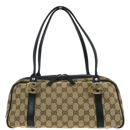 Gucci Beige Canvas GG Twins Handbag