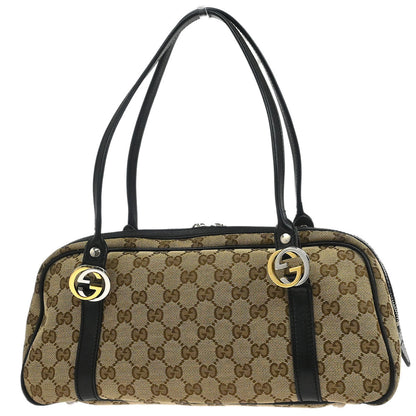 Gucci Beige Canvas GG Twins Handbag