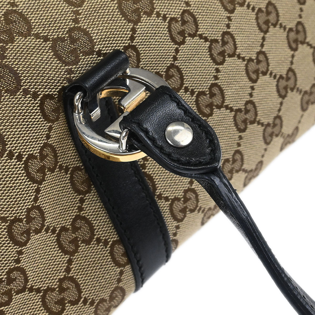 Gucci Beige Canvas GG Twins Handbag
