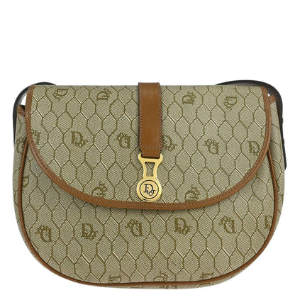 Christian Dior Beige PVC Honeycomb Shoulder Bag