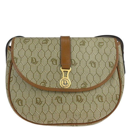 Christian Dior Beige PVC Honeycomb Shoulder Bag