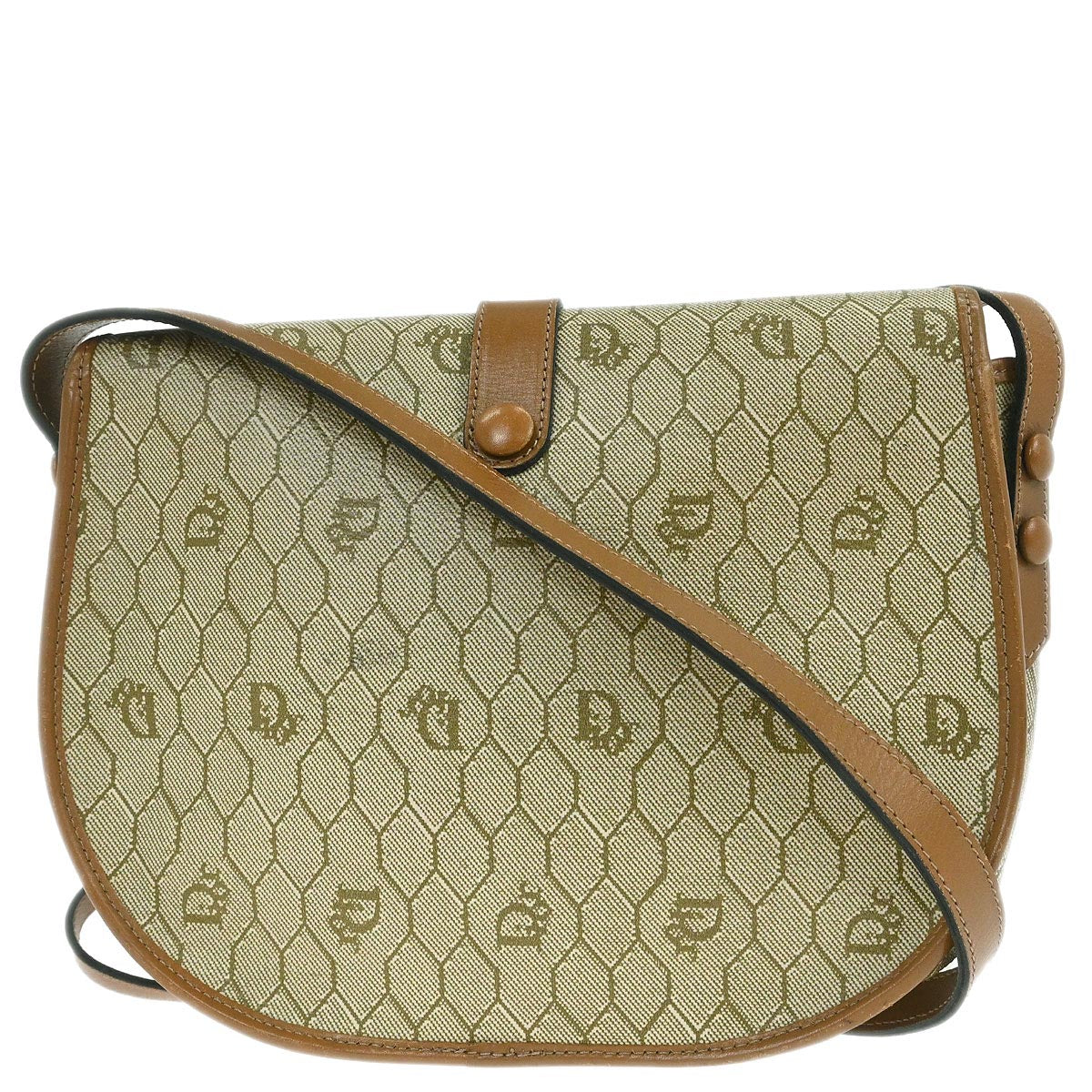 Christian Dior Beige PVC Honeycomb Shoulder Bag