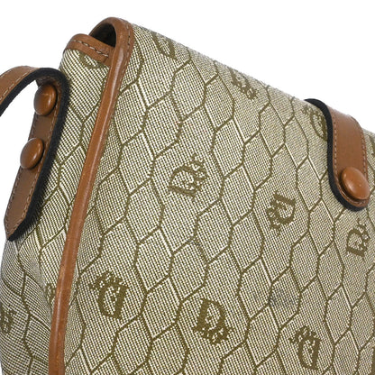 Christian Dior Beige PVC Honeycomb Shoulder Bag