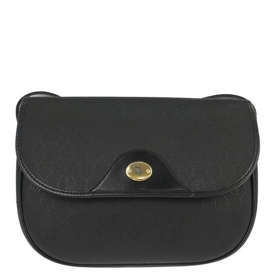 Christian Dior Black PVC Honeycomb Shoulder Bag