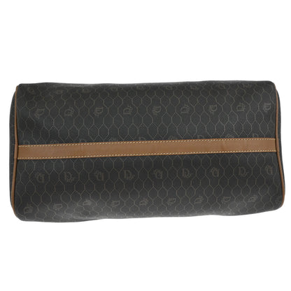 Christian Dior Black Leather Honeycomb Duffle Handbag