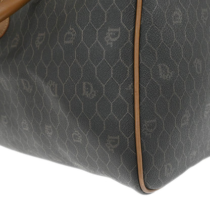 Christian Dior Black Leather Honeycomb Duffle Handbag