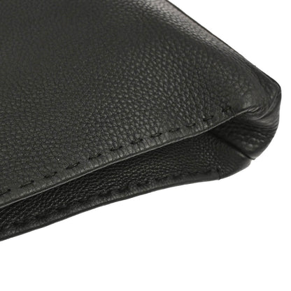 Fendi Black Leather Briefcase Handbag