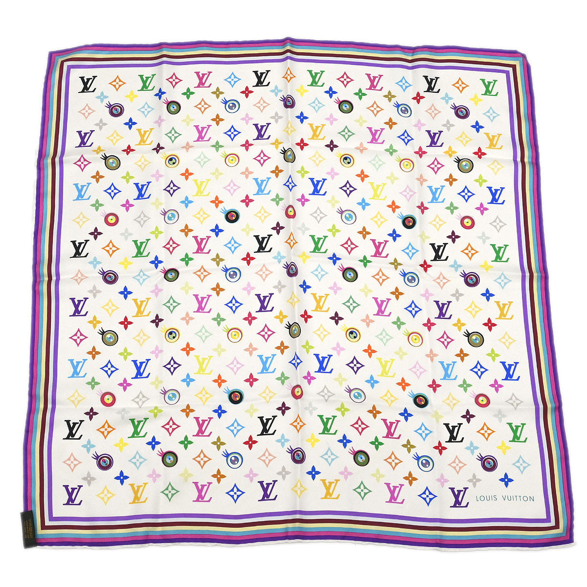 Louis Vuitton Scarf Takashi Murakami Eye Love Monogram M71917 Small Good