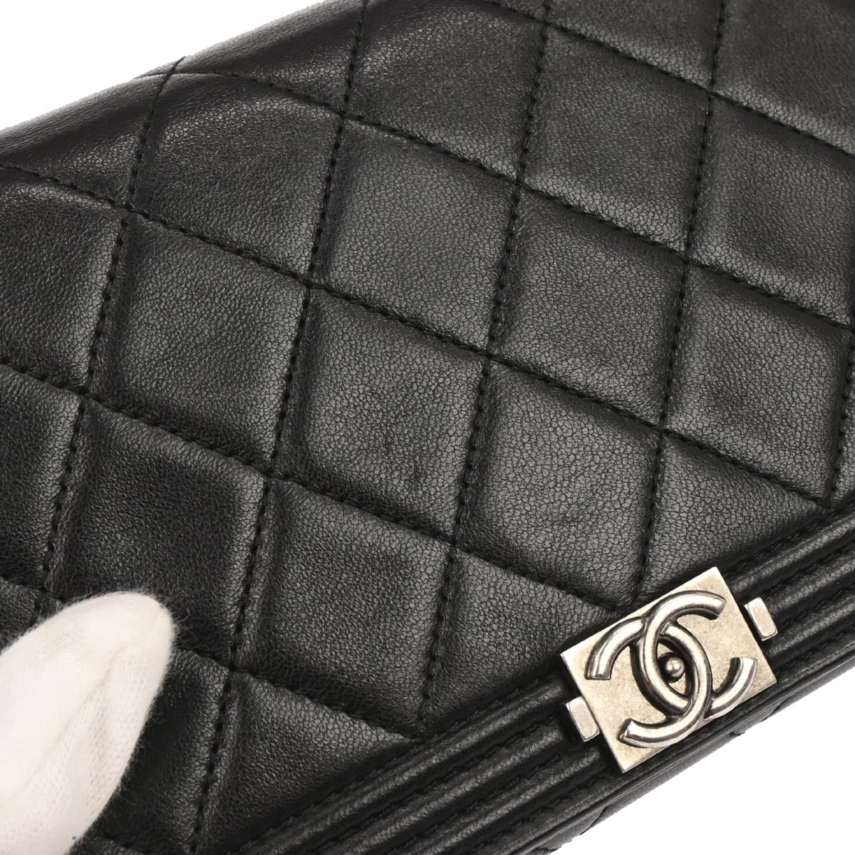 Boy Chanel 2014-2015 Black Lambskin Chain WOC Shoulder Bag