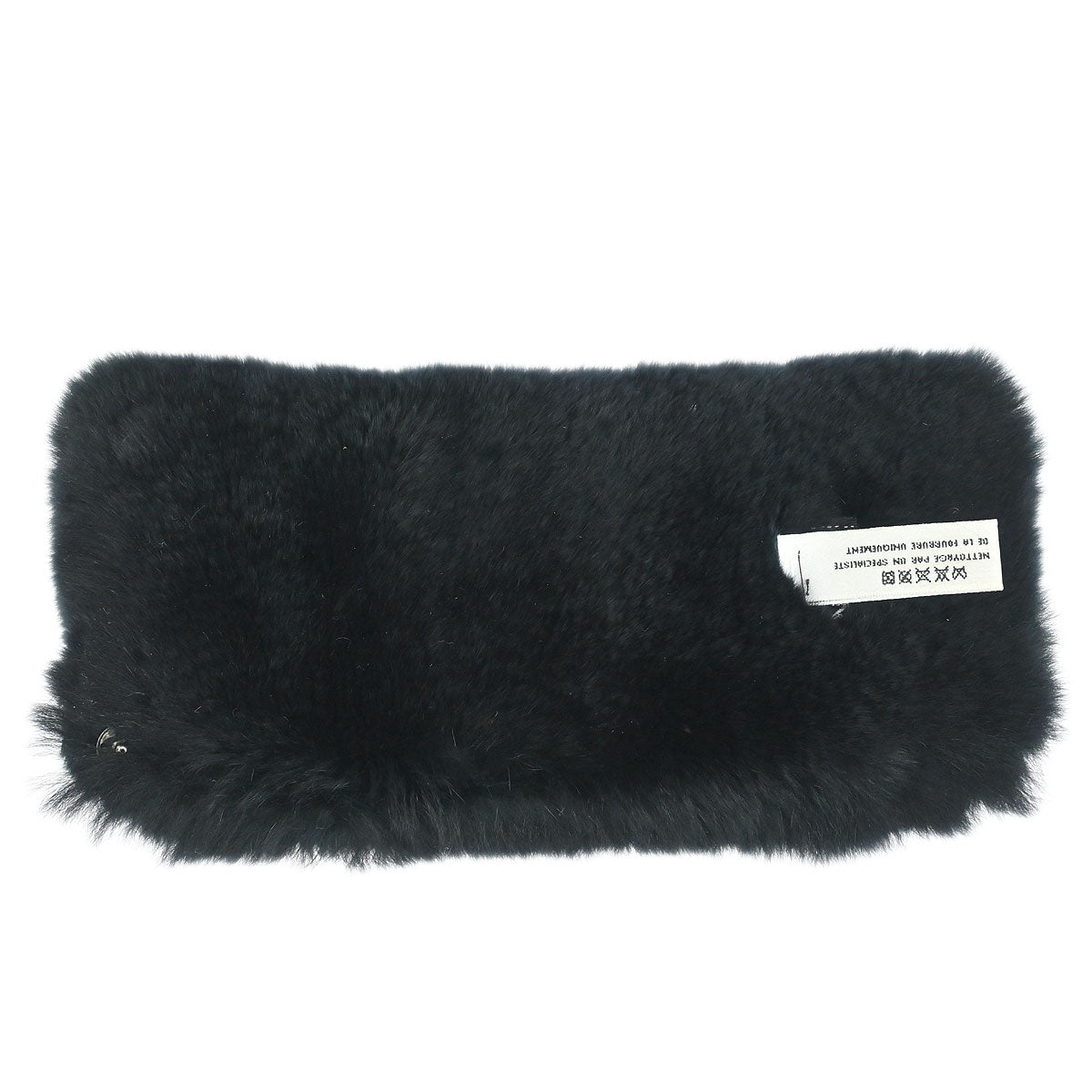 Chanel Black Lapin Fur Bracelet Bangle Wristband