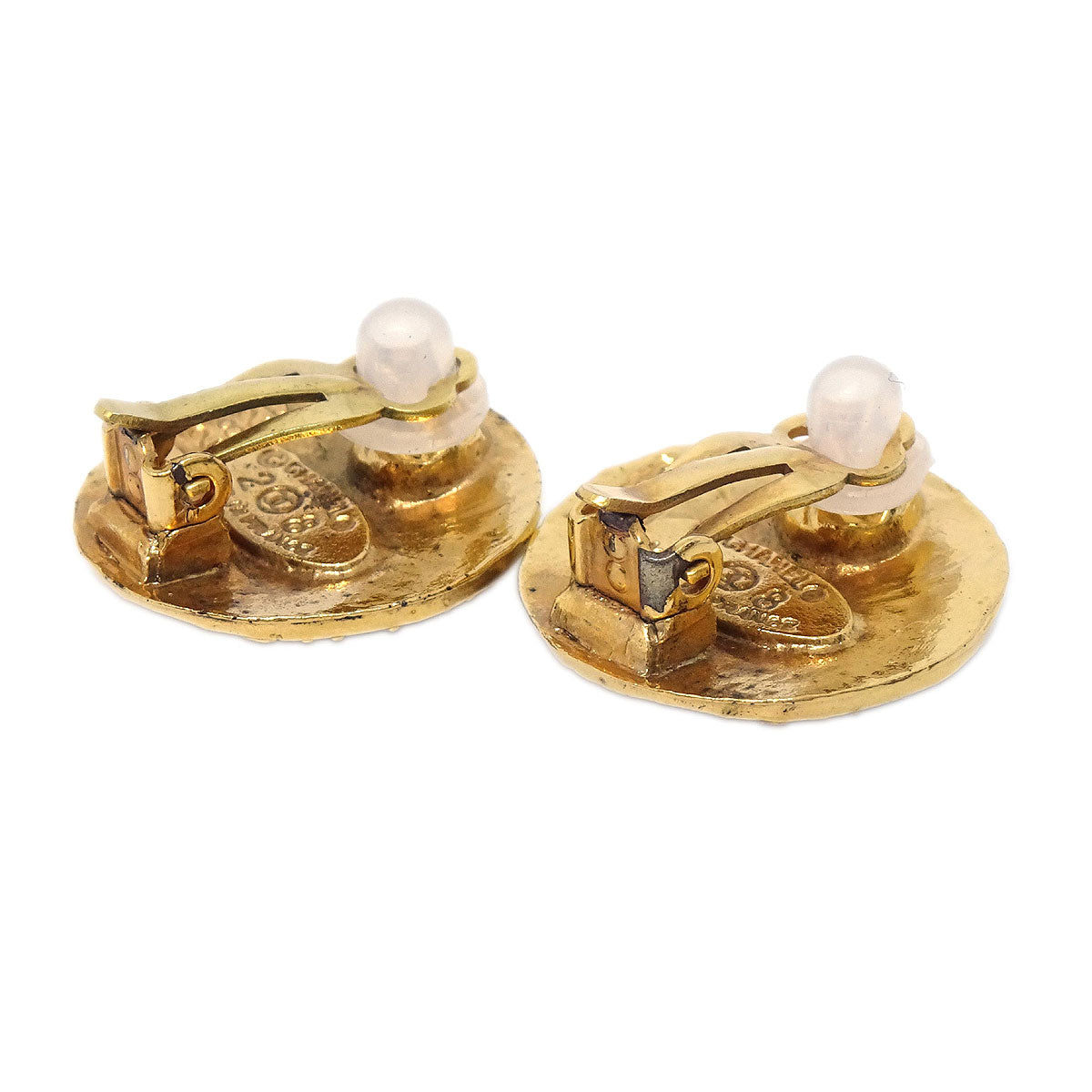 Chanel Button Clip-On Earrings Gold 28/2820