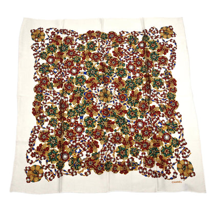 Chanel White Scarf Small Good