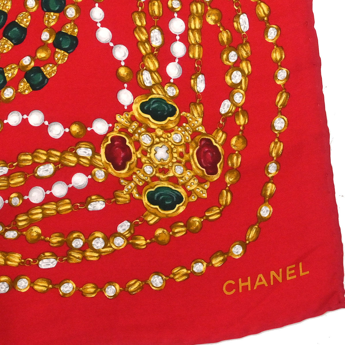 Chanel Red Scarf Small Good