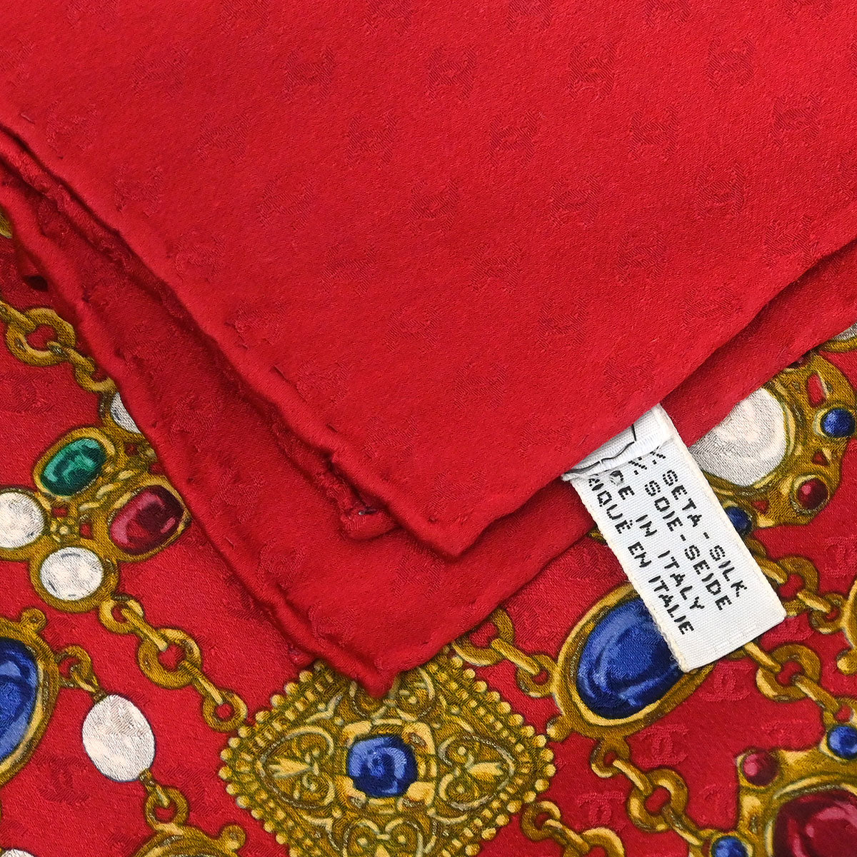 Chanel Red Scarf Small Good