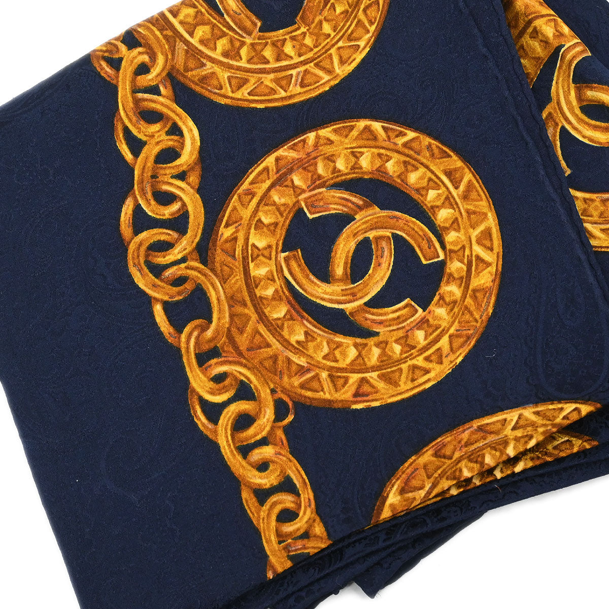 Chanel Navy Scarf Small Good