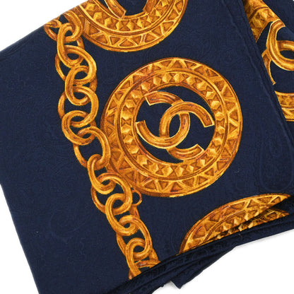 Chanel Navy Scarf Small Good