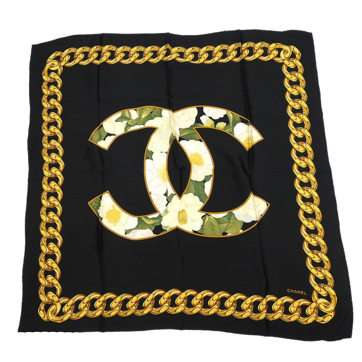 Chanel Black Scarf Small Good