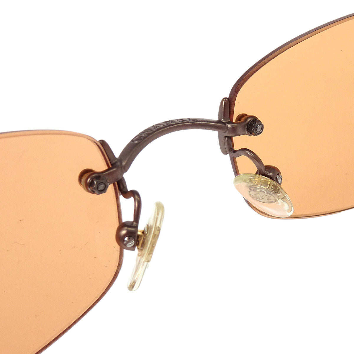 Chanel Sunglasses Eyewear Orange 54□19 Small Good