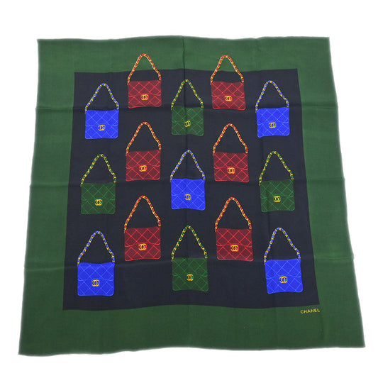 Chanel Green Scarf Small Good