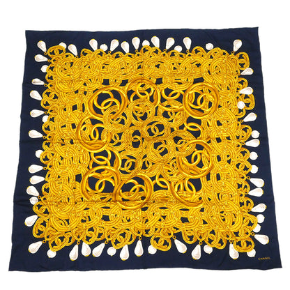 Chanel Navy Scarf Small Good