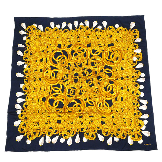 Chanel Navy Scarf Small Good
