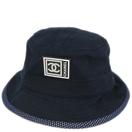 Chanel Navy Sport Line Bucket Hat #M Small Good