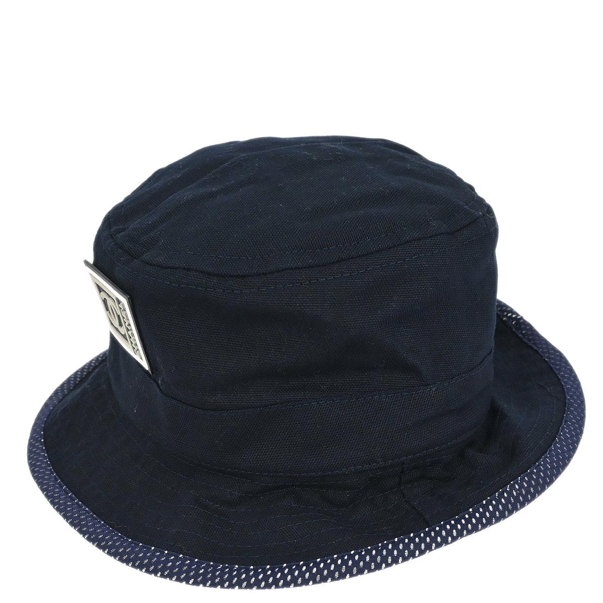 Chanel Navy Sport Line Bucket Hat #M Small Good