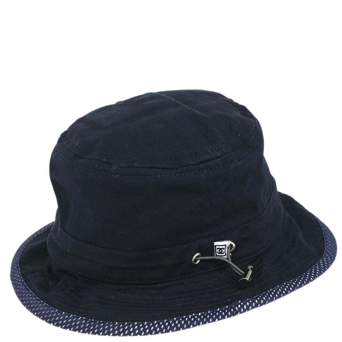 Chanel Navy Sport Line Bucket Hat #M Small Good
